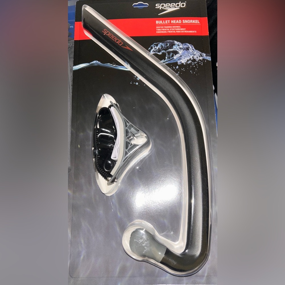 Speedo Black and Gray Bullet Head Snorkel
